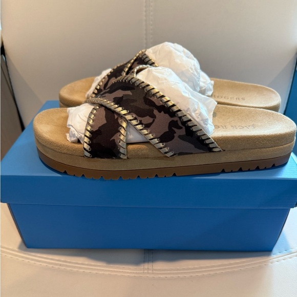 Jack Rogers Lexi Criss Cross Sandals 8.5 EUC - Picture 1 of 6